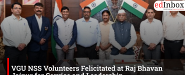 VGU NSS Volunteers Felicitated at Raj Bhavan Jaipur for Service and Leadership