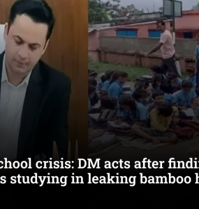Bihar school crisis: DM acts after finding students studying in leaking bamboo hut
