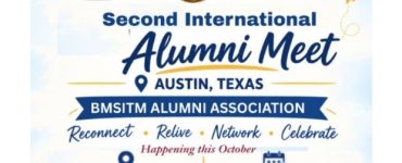 BMSITM Alumni Association to Host Second International Alumni Meet in Austin, Texas This October