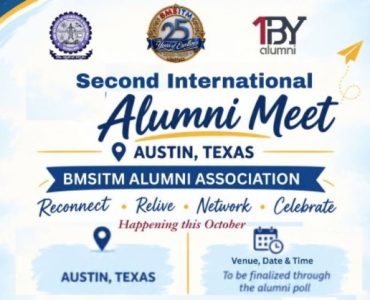 BMSITM Alumni Association to Host Second International Alumni Meet in Austin, Texas This October