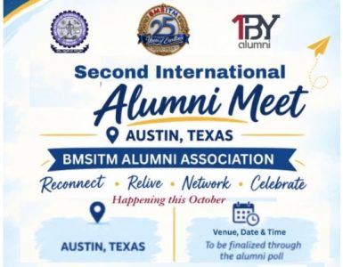 BMSITM Alumni Association to Host Second International Alumni Meet in Austin, Texas This October